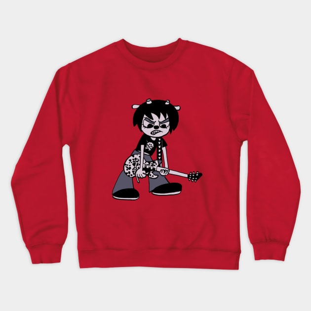 I draw rammy / dark lammy with her guitar / um jammer lammy Crewneck Sweatshirt by mudwizard